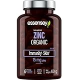 ESSENSEY - Zink I ORGANIC (Zinkgluconat) I 120 Kapseln I 15mg pro Tagesdosis I Hochdosiert...