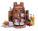 apollo walker 4 Personen Picknick Rucksack Picknick Rucksack Tasche Hamper Cooler Bag mit...