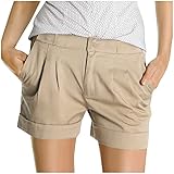 Hotpants Damen Lounge Kurze Hose Crimpen Einfarbig Boxer Shorts Falten Freizeit Shorts Gym...