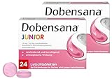 Dobensana Junior Lutschtabletten- 1,2mg/0,6mg, Halstabletten für Kinder, Rot, 2 x 24...