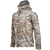 LAZIRO Herren Herbst Und Winter Jacke Jacke Rushing Jacket Camouflage Hooded Waterproof...