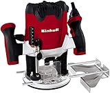 Einhell Oberfräse TE-RO 1255 E (1200 W, Spannzange Ø 6 und 8 mm, 55 mm Hubhöhe,...