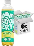 KOMBUCHERY® Ingwer Raw Kombucha BIO | 6 x 400ml Flaschen | Fermentierter Tee...