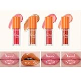 Big Brush Head Lip Oil Set, No-Sticky, Gloss Lip Balm Lip Care, Fruit Flavoured Lip Oil...