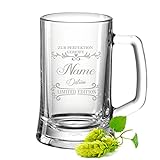 GRAVURZEILE Bierkrug mit Gravur - Zur Perfektion gereift - Personalisiert mit...