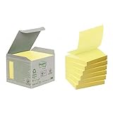 Post-it Haftnotiz Recycling Z-Notes Mini Tower, 76 x 76 mm, 100 Blatt, 6 Block,...