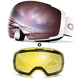 Odoland Skibrille Ski Goggles für Damen und Herren Jungen Rahmenlose...