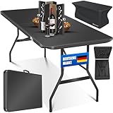 KESSER® Buffettisch Tisch klappbar Kunststoff 183x76 cm Campingtisch Partytisch...