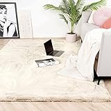 FRAAI Hochflor Teppich - Comfy Supreme Creme 160x230cm - Shaggy, Einfarbig - Modern,...