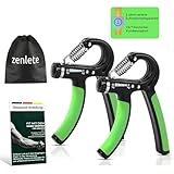 zenlete Profi Fitness Handtrainer, 2-er Set Fingerhantel einstellbar von 5-60 kg,...