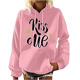 LAOSU Damen Kapuzenpullover Langarm Mode Lässig Sweatshirt Samt Damen Pullover Sport...