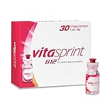 Vitasprint B12 Trinkfläschchen, 30 St. – Mit hochdosiertem Vitamin B12 zur Besserung...