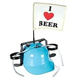 Bada Bing BLAU Bierhelm „I Love Beer“ für Dosen Verkleiden Trinkhelm JGA Vatertag...