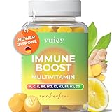 Hochdosierte Ingwer & Zitrone Vitamin Gummibärchen - Multivitamin Gummies mit...