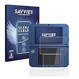 Savvies 6 Stück Schutzfolie für Nintendo New 3DS XL Displayschutz-Folie...