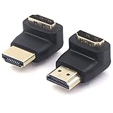 VCE 2 Stück HDMI Winkel Adapter, Winkelstecker 90 Grad und 270 Grad 3D&4K Stecker auf...