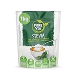 Pure Via Stevia Blatt Süßungskügelchen 1kg - Natürliches Süßungsmittel –...