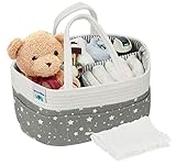 ilauke Baby Windel Caddy, Multifunktionale Baby Windel Organizer Tragbar Windeln Korb mit...