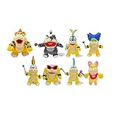 Stofftier Kawaii Super Mario Bowser King Koopa Koopalings Plüschtiere 8er-Pack...