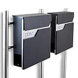 BITUXX® Design Doppel Standbriefkasten 16782 Briefkasten Briefkastenanlage Freistehender...