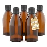 LG Luxury & Grace Set 5 Apothekerflasche, 250 ml. Braunglasflaschen mit...