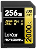 Lexar Professional 2000x SD Karte 256GB, SDXC UHS-II Speicherkarte ohne...