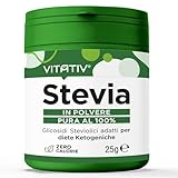 Stevia reines Pulver Rebaudiosid A 98% Natürlicher Süßstoff Geeignet für ketogene...