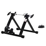 HOMCOM Stahl Schwarz Rollentrainer Fahrradtrainer Heimtrainer Magnetbremse Stahl Schwarz