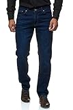 JEEL Herren-Jeans - Regular-Fit Straight-Cut - Stretch - Jeans-Hose Basic Washed 01-Navy...