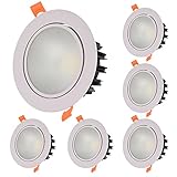 WLBHWL 2,5/3,5/4,5/5,5 Zoll drehbares Glas-Downlight, 6er-Pack, LED-Dosenleuchten, 7 W-40...