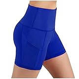 Damen Yoga Shorts Hotpants Fitness Shorts Blickdicht Kurz Radlerhose Laufshorts Workout...