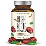 BRAINEFFECT Reishi Forte (Hochdosiert) - 1500mg Extrakt (15000mg Reishi) - 40%...