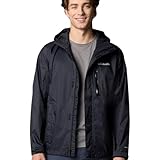 Columbia Herren Pouring Adventure Jacket Wasserdichte Regenjacke, Schwarz, S EU