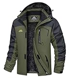 TACVASEN Herren Arbeitsjacke Winter Angeljacke Übergangsjacke Regenjacke...