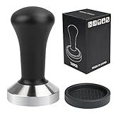 Ezebesta 51mm Kaffee Tamper Schwarz Aluminium Griff und 304 Edelstahl Base...