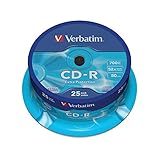 Verbatim CD-R Extra Protection, CD-Rohlinge mit 700 MB Datenspeicher, ideal für Foto- und...