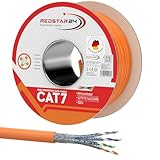 RedStar24 CAT 7 Verlegekabel 100m Netzwerkkabel Datenkabel LAN CAT7 Kabel Kupfer...