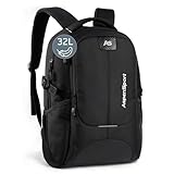 AspenSport Rucksack 32L schwarz I stabiler Tagesrucksack I wasserabweisender...