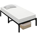 Yaheetech Bettrahmen 37 cm Metallbett, Schraublose Montage 90x200 cm Einzelbett ohne...