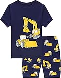 EULLA Kinder Jungen Schlafanzug Kurzarm Sommer Shorty Pyjama Set Bagger...