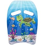 Qetlavee Schwimmbrett Kinder Schwimmen Kickboard mit Griffen Cartoon Muster...