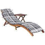 HANJIEFACAI gartenliege,sonnenliege,relaxliege,sonnenliege klappbar,Sonnenliege mit Tisch...