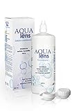 AQUA lens Kontaktlinsen Fluessigkeit (360 ml + Behälter) - Premium All-in-One...