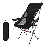 IEW Ultraleichter Klappbarer Campingstuhl Campingstuhl mit Hoher RüCkenlehne Outdoor...