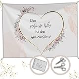 Salilena® Hochzeitslaken zum Ausschneiden (200x180cm) inkl. 2 Scheren und...