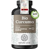 NATURE LOVE Bio Curcuma - 240 Kapseln - mit Curcumin aus Kurkuma und Piperin aus schwarzem...