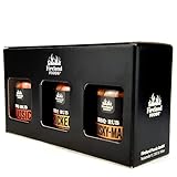 Fireland Geschenkset Best of Rubs, Box mit 3 Rub-Mischungen im Korkenglas | 3x 100g