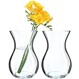 KADAX Blumenvase, 18cm Vase aus Glas, ⌀8cm Glasblumenvase mit einem 11cm Hals,...