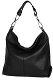 AmbraModa GL033 - Damen echt Ledertasche Handtasche Schultertasche Henkeltasche...