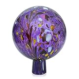 Lauschaer Glas Gartenkugel Rosenkugel aus Glas mit Granulat hyazinthblau h 15...